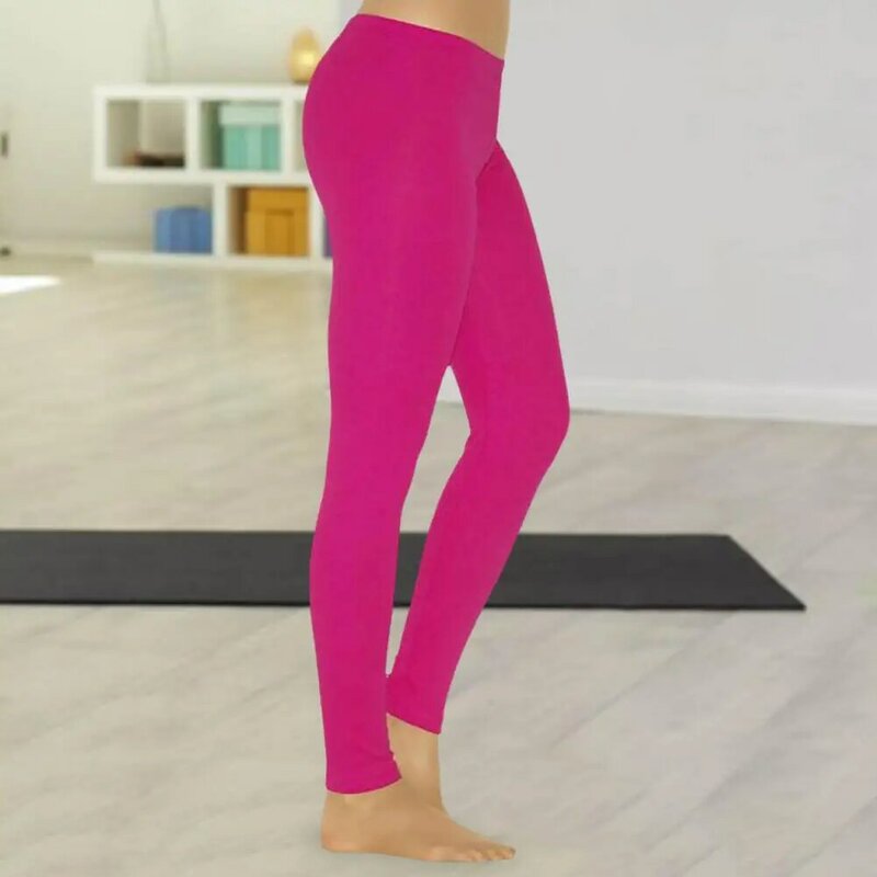 Celana Yoga wanita, celana legging lembut olahraga menyerap keringat, celana pinggang tinggi elastisitas bagus untuk perempuan