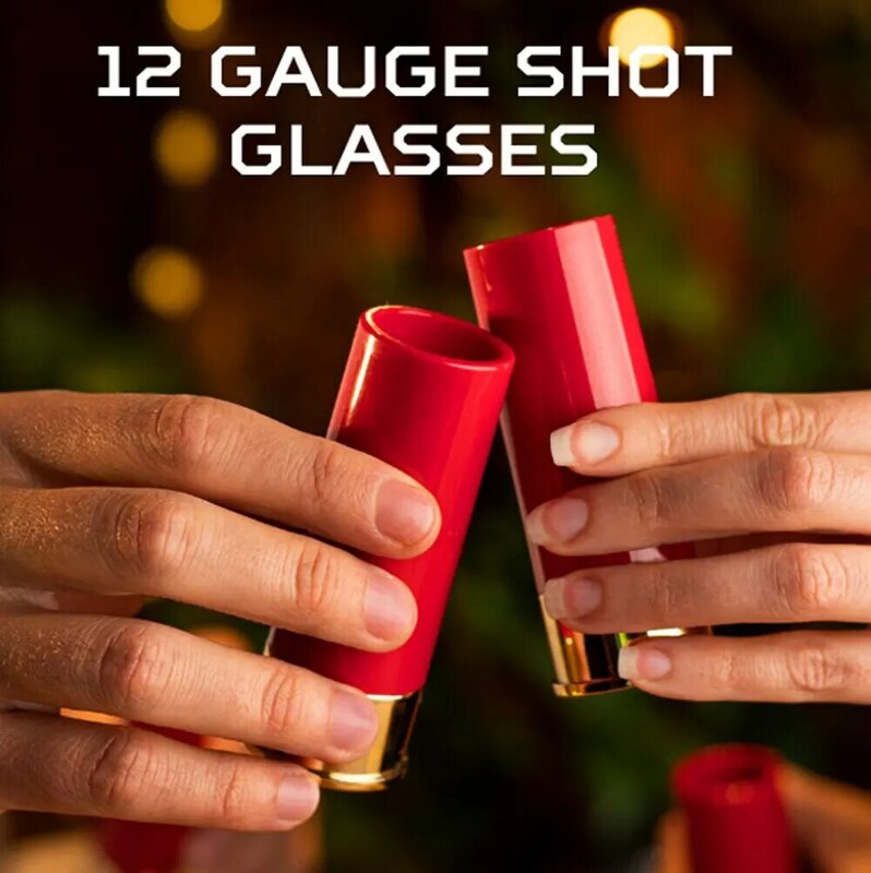 4 teile/satz Kunststoff 12 Gauge Shotgun Shot Gläser Trinkbecher für Jagd schießen, Weihnachts geschenke, Thanksgiving-Geschenke