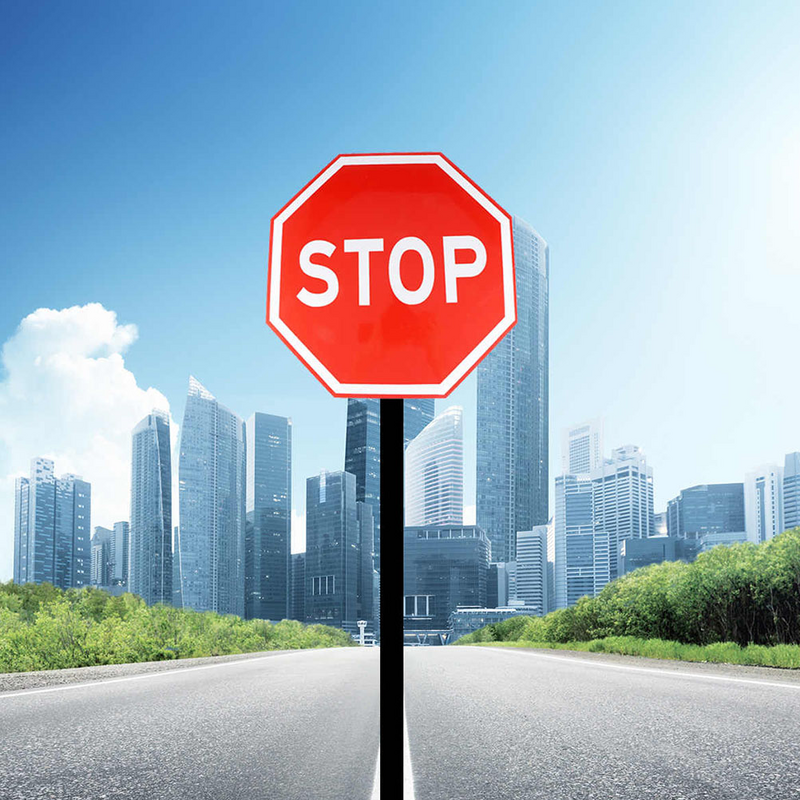 Tablero de señal de parada, placa de aluminio de tráfico, advertencia para letreros de calle de carretera, dormitorio