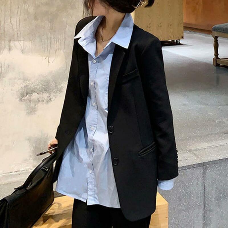 Women Basic Stylish Women's Minimalistic Suit Coats for Spring Autumn Lightweight S with Casual Tempered Top Accessories Simple