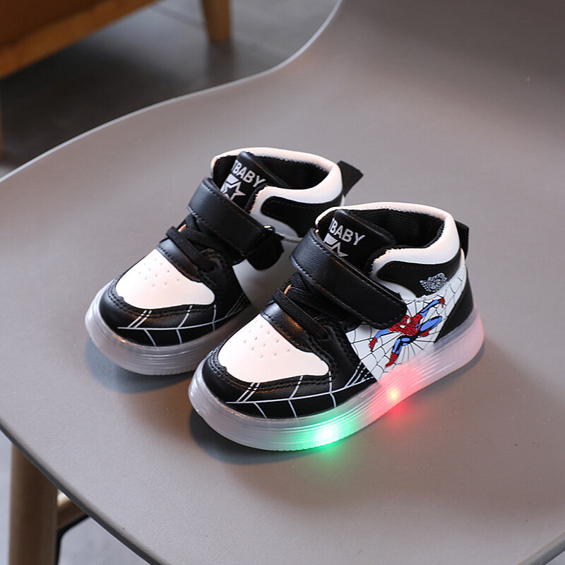 Chaussures de dehors SpidSuffolk à Lumière LED pour Enfant, Baskets Légères en Maille pour Garçon et Fille