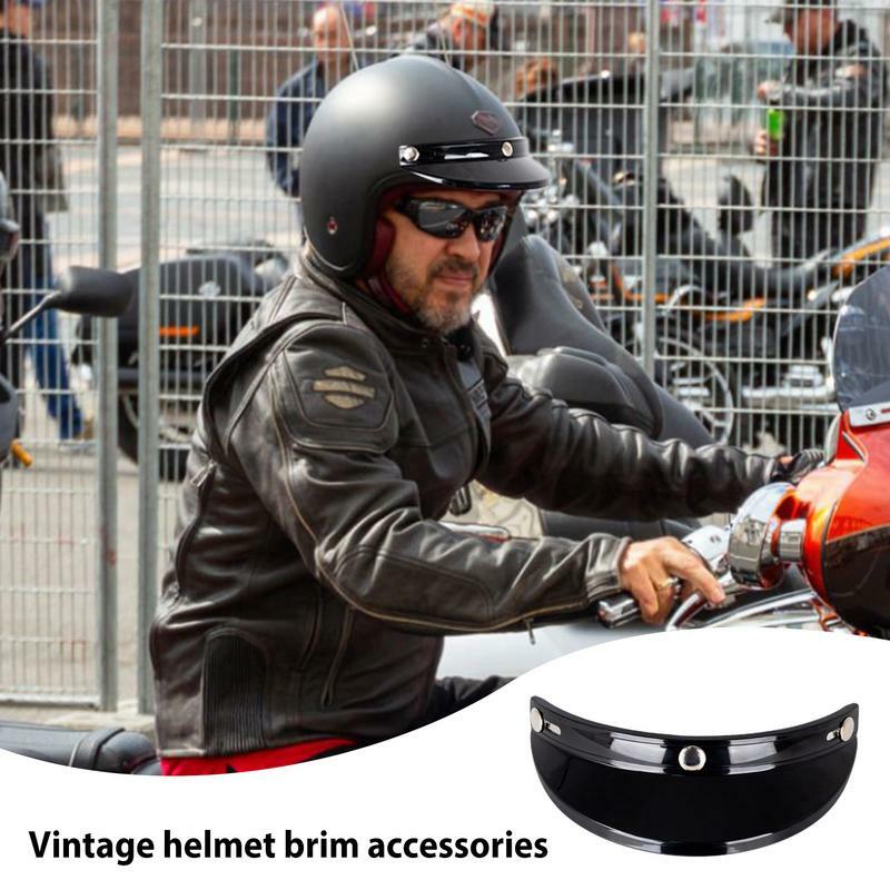 Visiera per caschi visiera per moto con Design a tre Clip facile installazione accessori per caschi in stile Vintage per Motocross Half