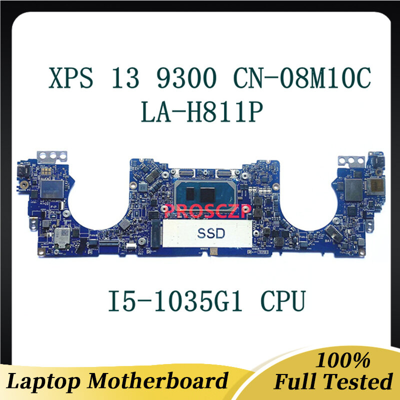 CN-08M10C 08M10C 8M10C高品質dellのxps 13 9300ノートパソコンのマザーボードとLA-H811P I5-1035G1 cpu 100% テストok