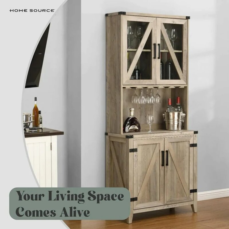 Серый шкаф для умывальника с верхним стеклянным шкафом, шкафы для гостиной, шкафы для кухни, домашние барные шкафы