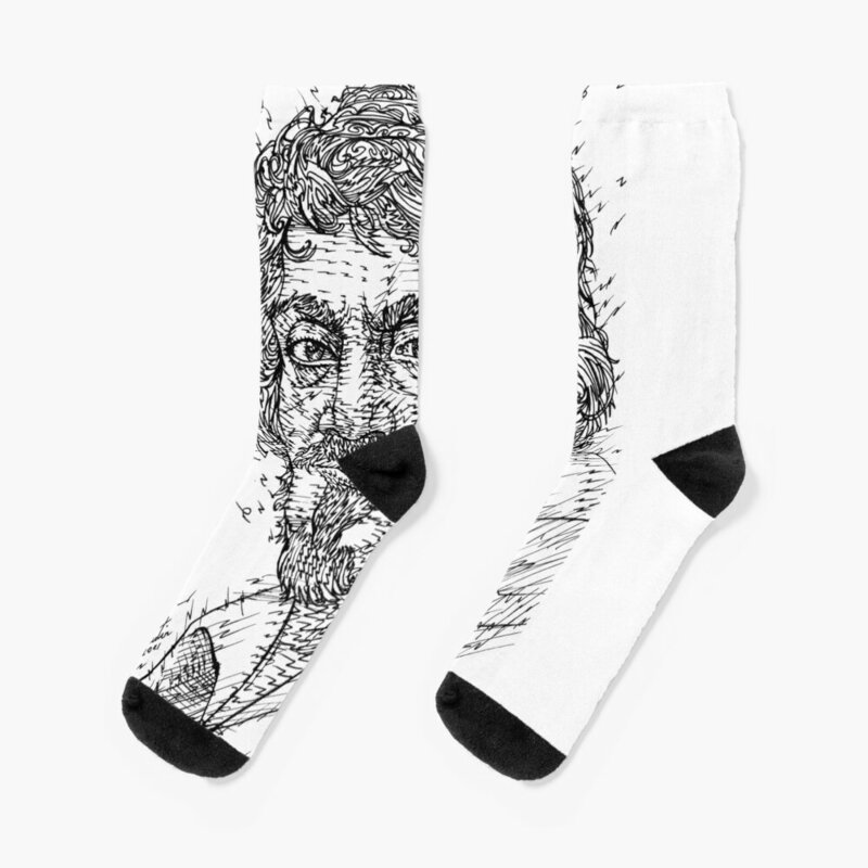 Caravaggio Tinte Porträt Socken ästhetische niedliche Heiz socke Mann Socken Frauen