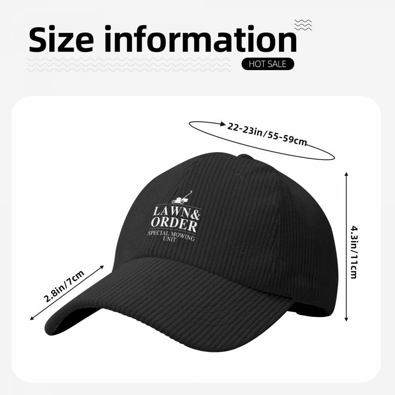 Lawn & Order: Unidad Especial de corte, gorra de béisbol de pana, sombrero duro para niños, gorra de béisbol de Montañismo para hombres y mujeres