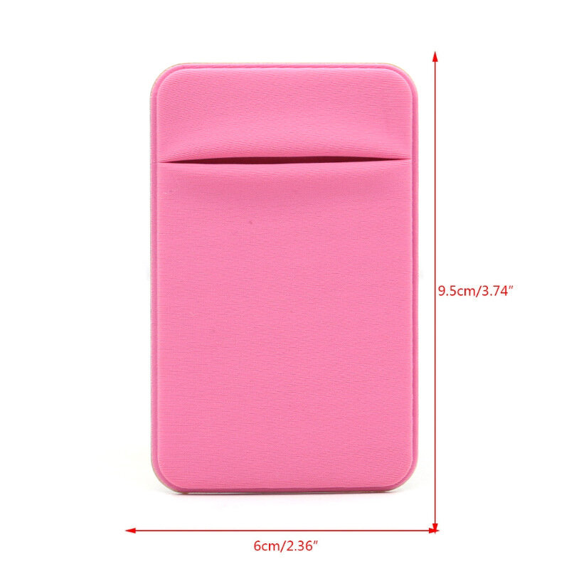 New Mobile Phone Credit Card Wallet Holder Pocket Stick-On Adhesive Elastic Tool Silicone Cover For iPhone Samsung Xiaomi Pouch