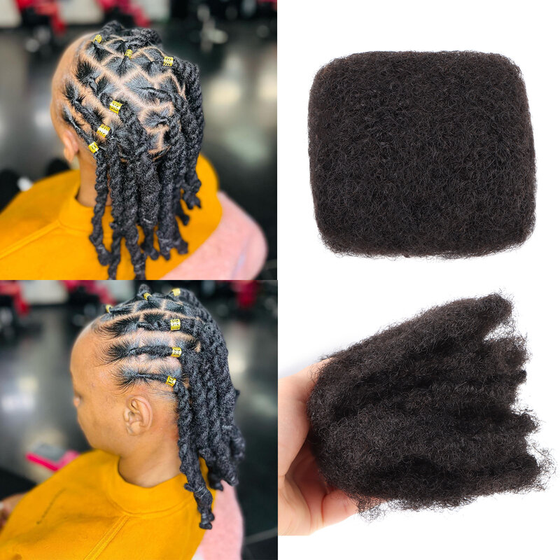 AHVAST-extensiones de cabello Afro rizado a granel, extensión de cabello trenzado, color negro Natural, barato