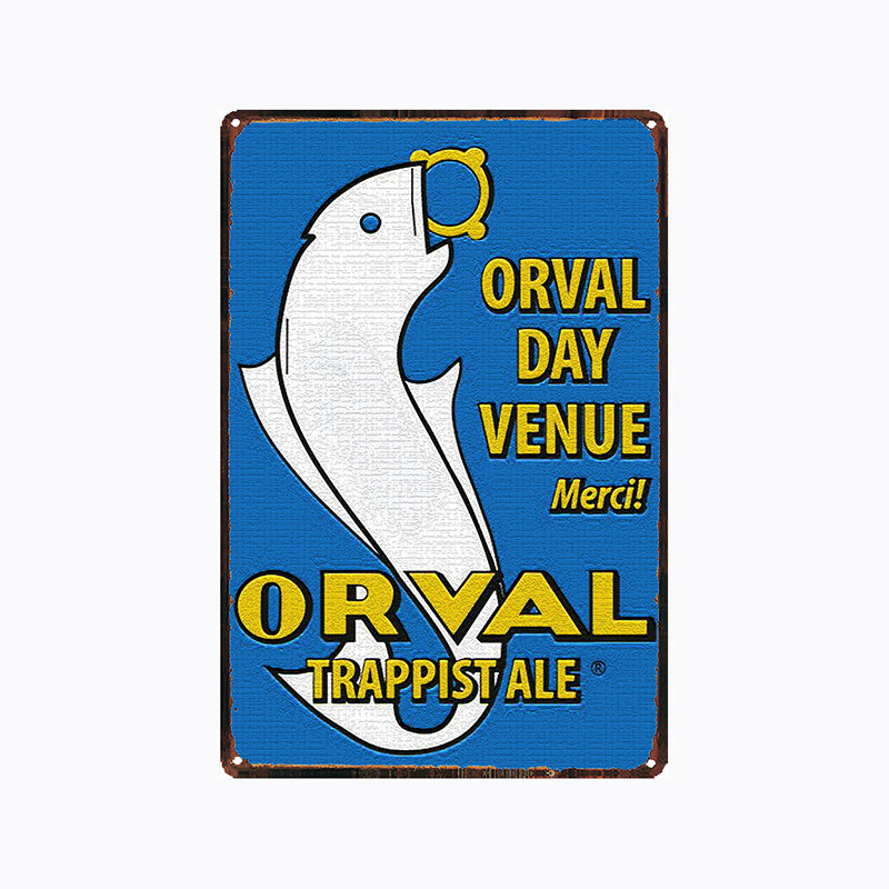 DecorMan-cartel de lata de cerveza Orval, pintura, decoración de PUB, L1