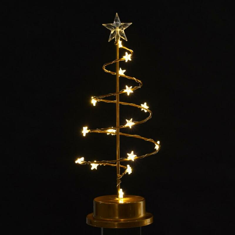 Lámpara de mesa de árbol de Navidad, luz Led de noche, regalo de Navidad para niños, decoración de noche, lámpara de cristal, adornos de Navidad