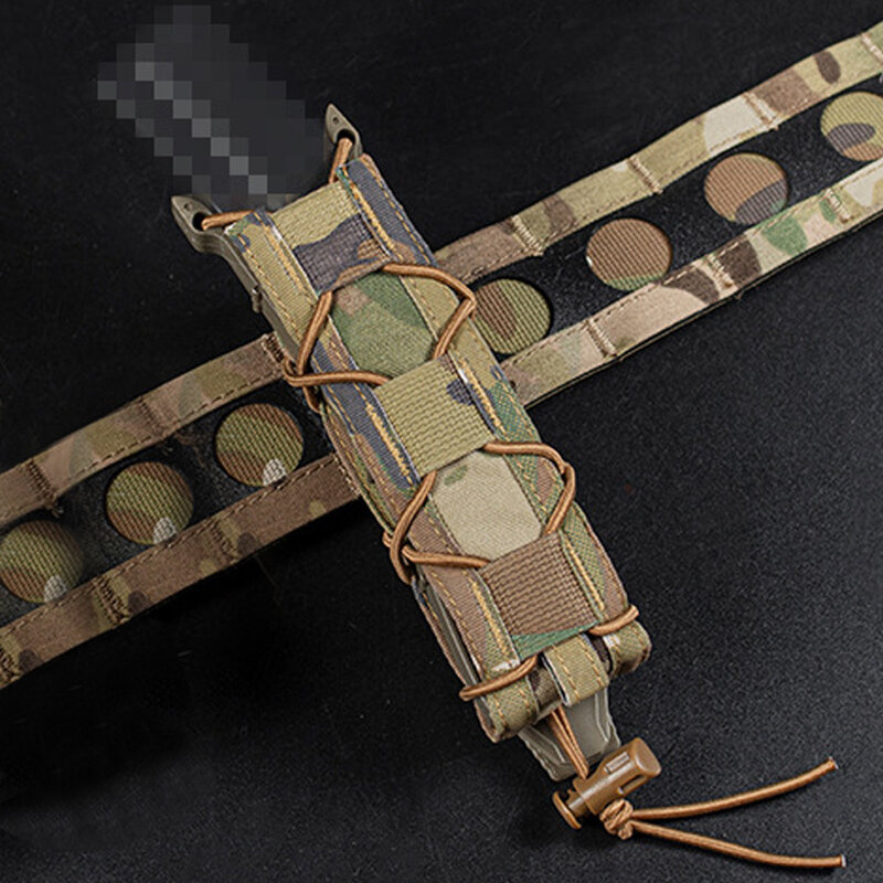Bolsa táctica Molle de 9mm para cargador, accesorios de caza, soporte para linterna de cuchillo, compatible con MP5/MP7/.45