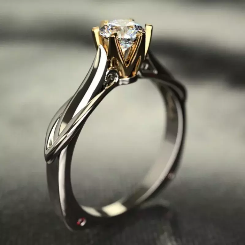 Anillo de oro puro de 18K para mujer, anillos de Moissanit Natural con piedras preciosas, joyería hermosa, accesorios de boda para parejas, nueva tendencia 2023