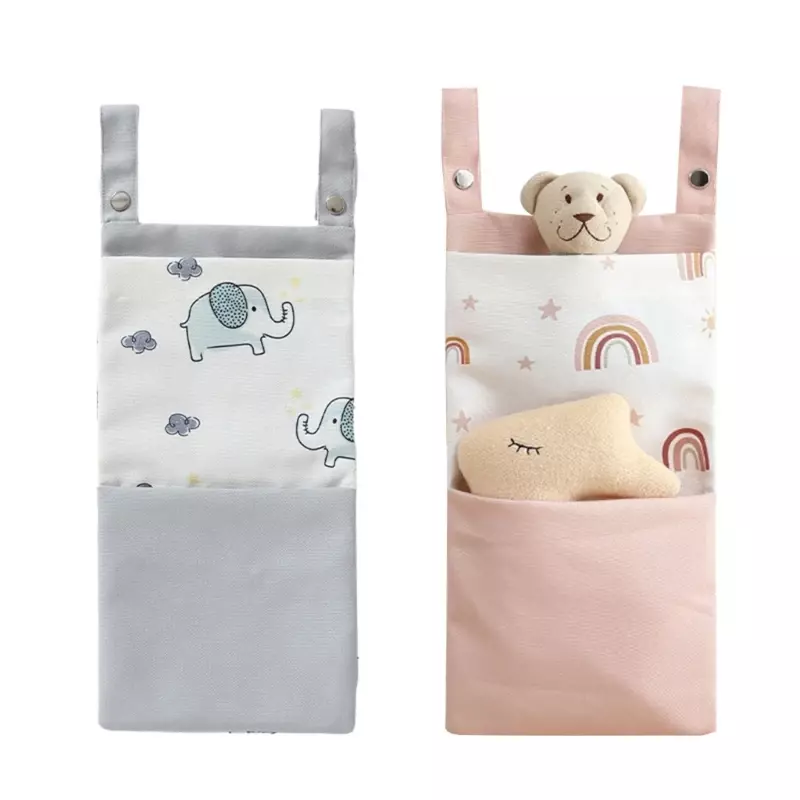 Bolsa fraldas reutilizável com estampa desenho animado, bolsa organizadora multifuncional para bebês, lavável, bolsa