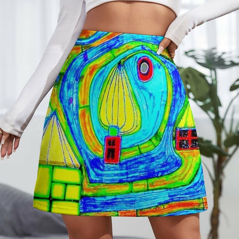 La fin des eaux-Mini jupe néon pour femmes, ensembles de jupes, fée grunge, 2023
