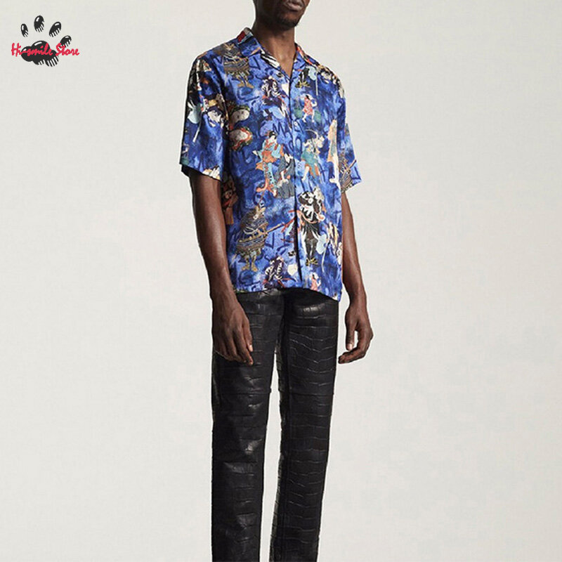 Chemise à manches courtes pour hommes et femmes, Streetwear décontracté surdimensionné, Hawaii, Martine Rose, Top Quality, Summer, 2024