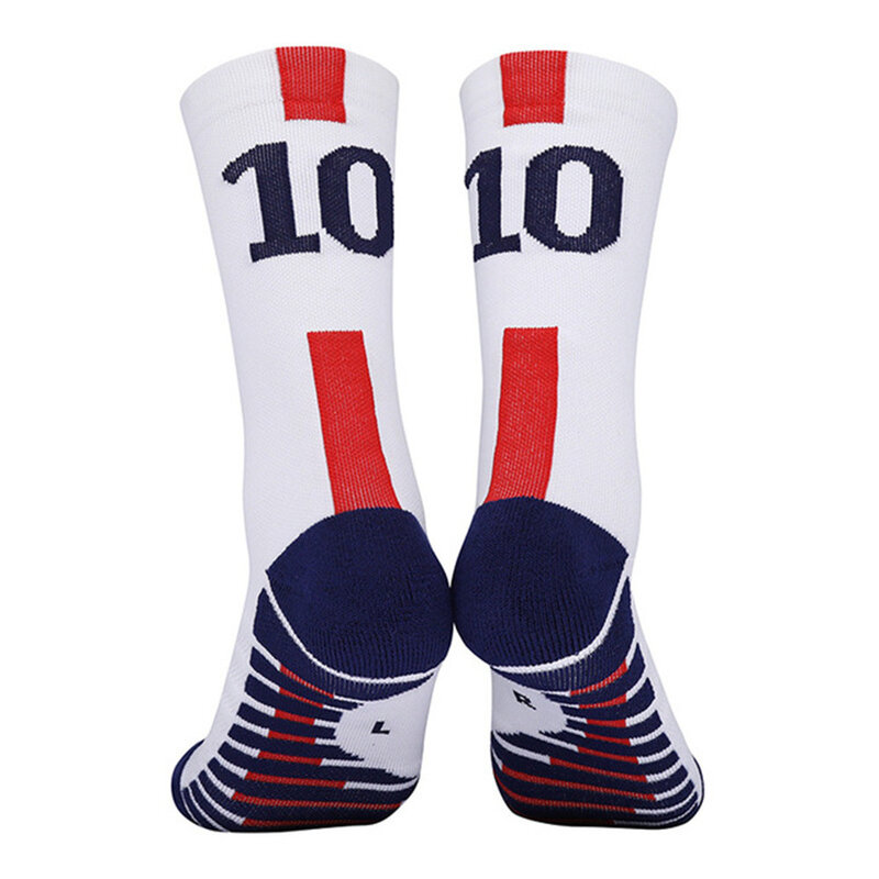 Calcetines cortos de fútbol para hombre y niño, medias deportivas de secado rápido, transpirables y antideslizantes, color amarillo número 10 #7 #