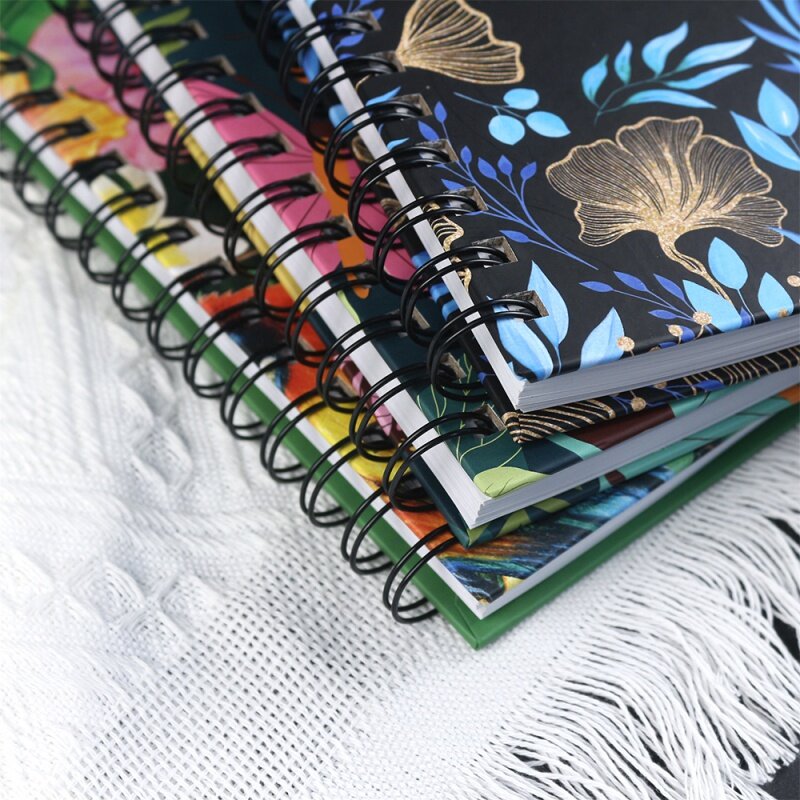 Custom high quality custom printed flower cover notebook customized logo notebook planner printing
