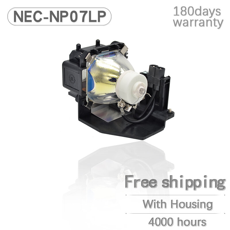 Reemplazo de lámpara de proyector NP07LP, carcasa para NEC NP300, NP400, NP410, NP500, NP510, NP600, NP610