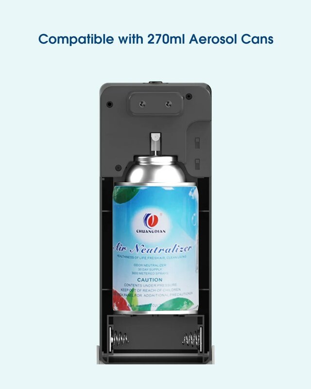 Dispensador automático de Aerosol, ambientador de fragancia de montaje en pared, pulverizador para inodoro, eliminador de olores para el hogar, Hotel y oficina