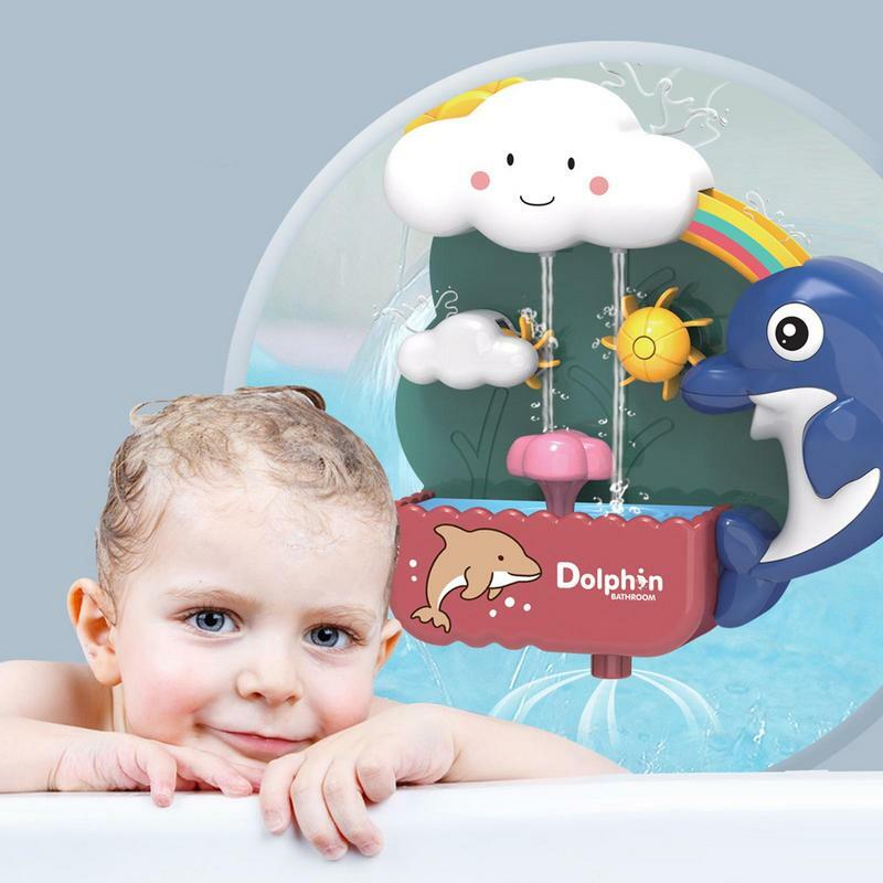 Waterfall Fill Spin And Flow Bathtub Waterfall Toys With Bright Colors Bathtub Decoration For Children's Playground Water Park