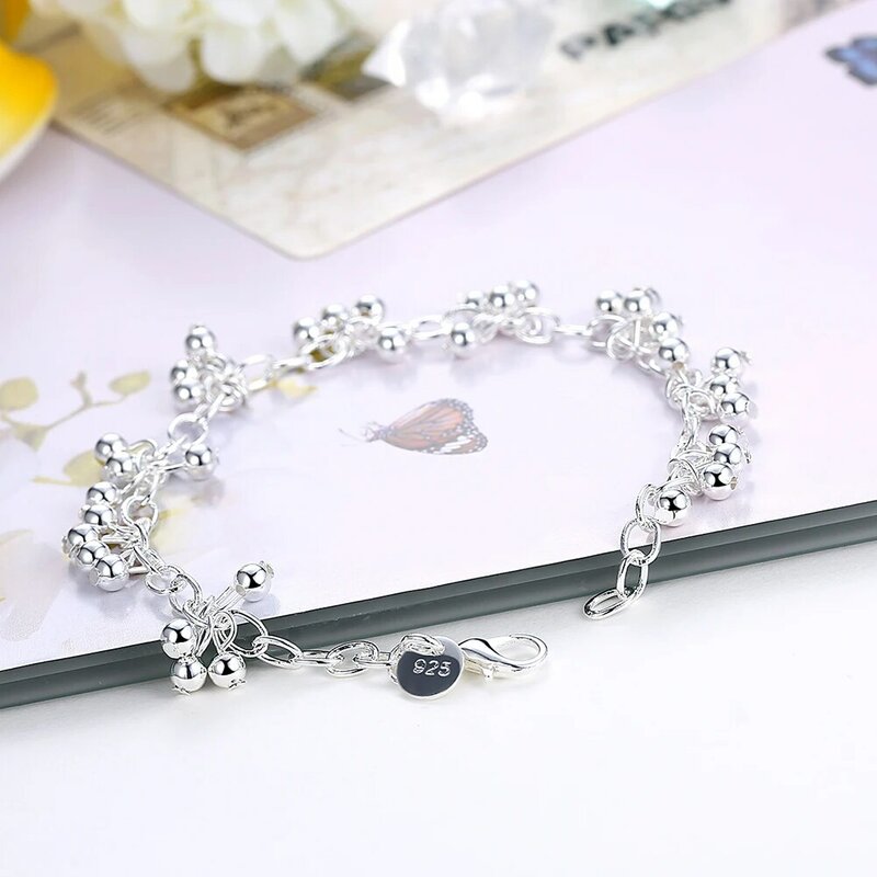 Mooie 925 Zilveren Armbanden Mooi Voor Bruiloft Vrouwen Ketting Armband Bedelkralen Mode Prachtige Sieraden Groothandel