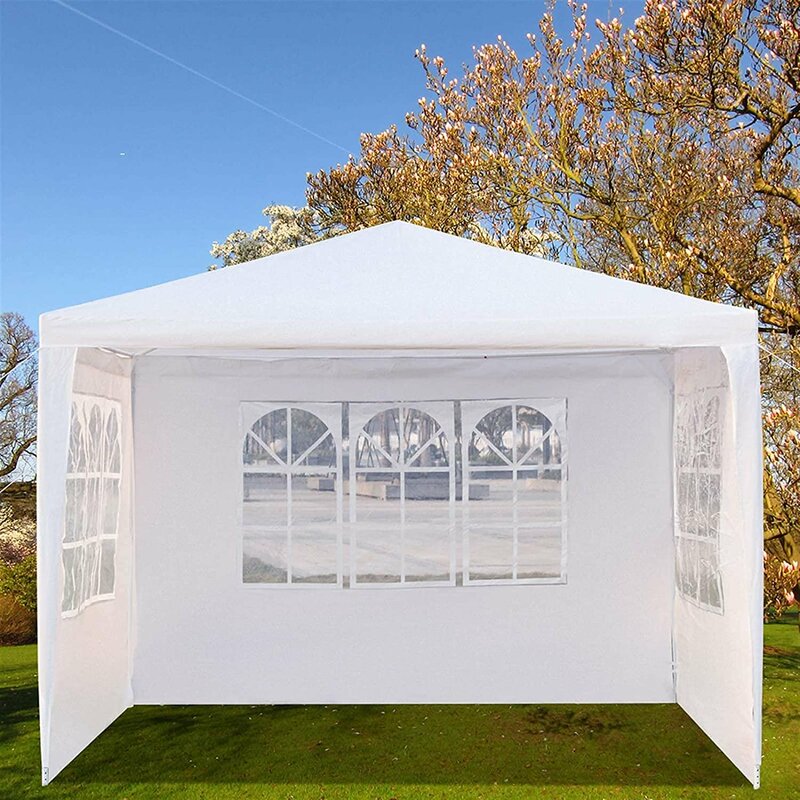 Namioty tarasowe 10'x10 'namiot na przyjęcie z 3/4 bocznymi ścianami zewnętrzna pawilon ogrodowy z baldachimem schronisko kempingowe dla: gospodarstwa domowego, wesela, imprezy,