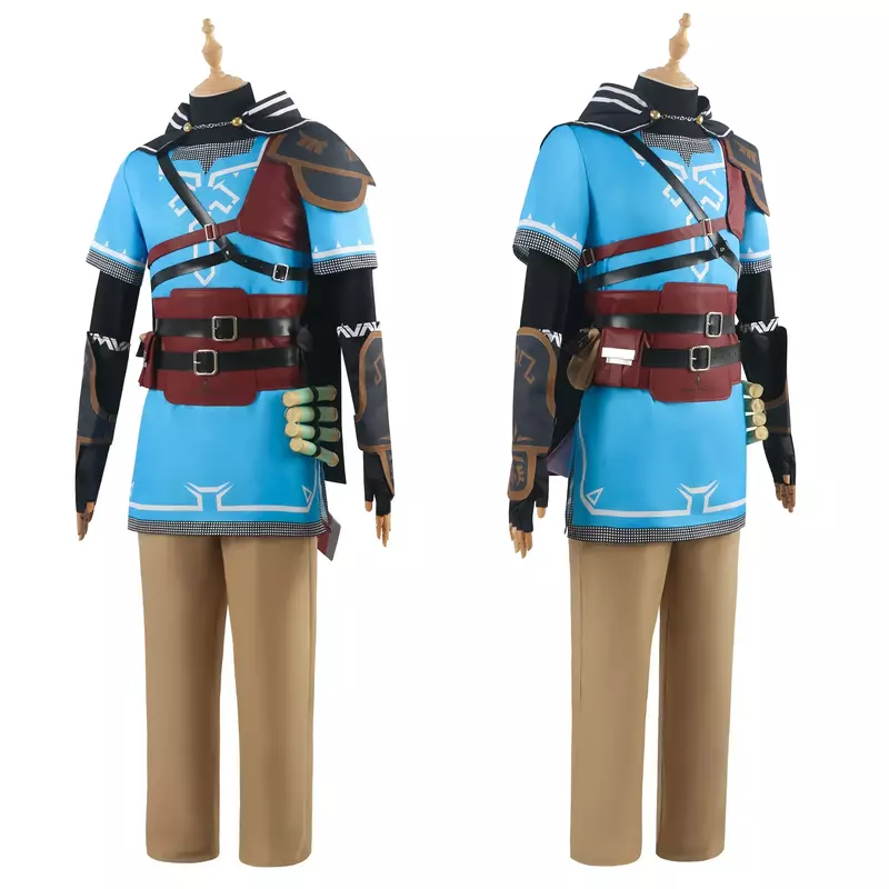 Game Zelda Cosplay Breath of the Wild Costume Link Cosplay Costume Shirt Cloak Accessories Adult Men Outfit For Carnival Party