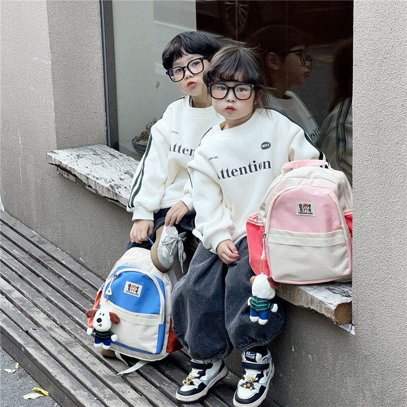 Новые детские сумки для девочек и мальчиков, рюкзак с игрушкой-собакой, портативная детская школьная сумка, корейская детская сумка через плечо для путешествий