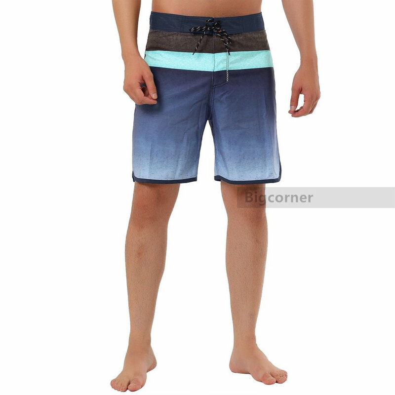 Bermudas de praia impermeáveis para homens, shorts de secagem rápida, logotipo bordado, 46cm, 18 ", 1 bolsos, A1