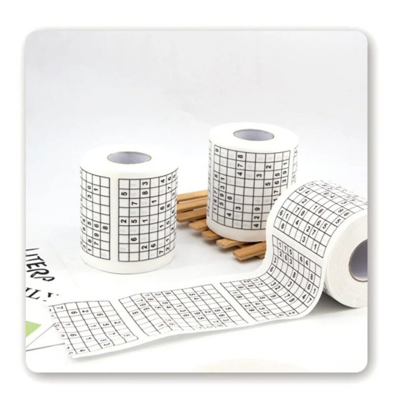 Juego de papel higiénico de Sudoku, puzle para oficina y hogar, Jiugong, Inglés