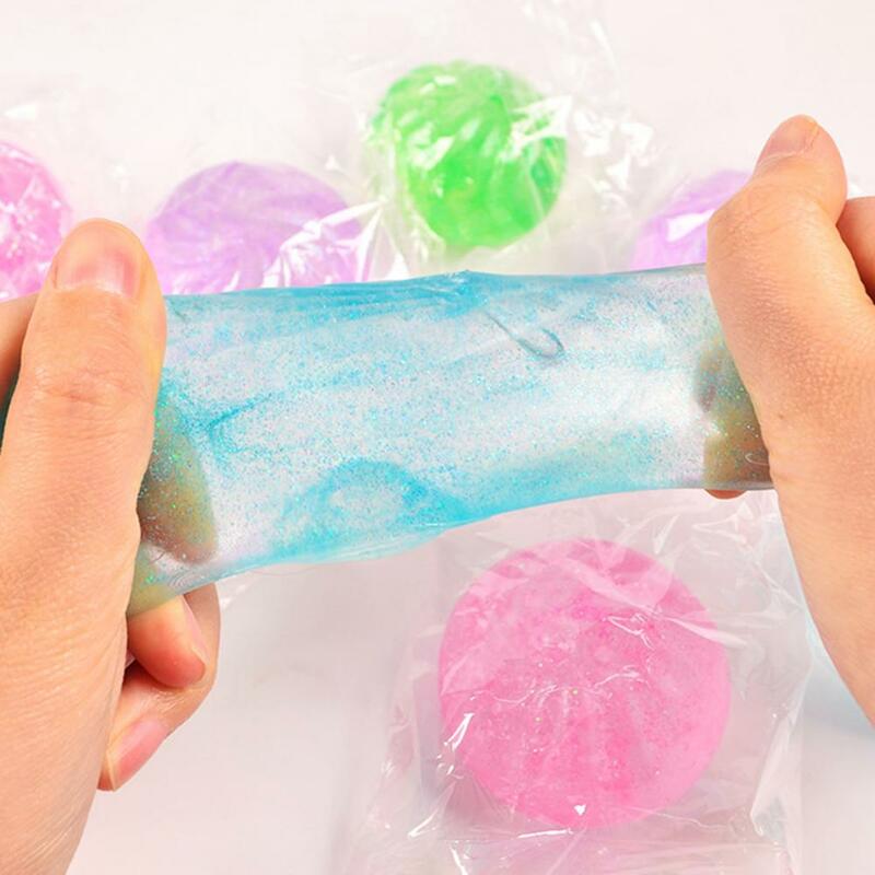 Squeeze Toy for Stress Relief Colorful Sequin Steamed Bun Fun Toys for Stress Relief Halloween Tricks Soft Tpr Dough Buns 2