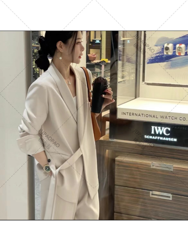 Women's Spring New Design Sense Strapped Suit Jacket Senior Suit Loose Casual Fashion Suit Office Wear Women  Costume Femme