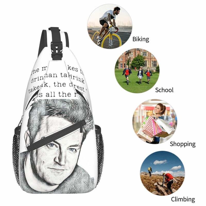 Matthew Perry Rest In Peace Sling Bags Chest Crossbody Shoulder Backpack Outdoor Sports Daypacks Casual Bookbag