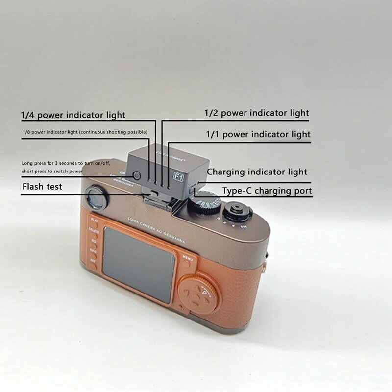 Mini Hot Shoe Rechargeable Miniature Camera Macro Xenon Flash for Mirrorless Digital Camera A7C DLUX5 GRIII GR2 GR3 GR3x ZV1