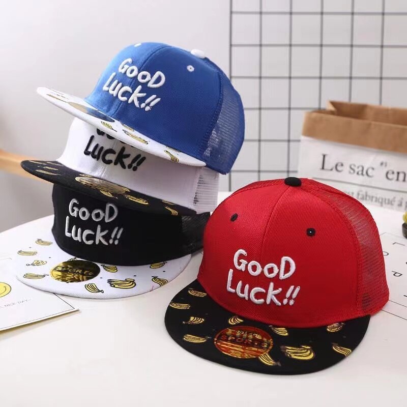 Корейская версия новой симпатичной детской бейсбольной шляпы для мальчиков и девочек Всесезонная уличная плоская хип-хоп шляпа
