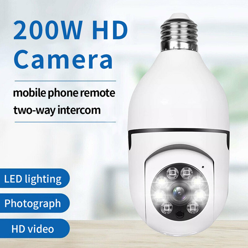 Wifi Glühbirne Kamera | 1080p Pan Tilt drahtlose Heim kamera | 360-Grad-Panorama-IP-Kamera securi