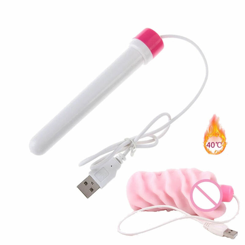 Varilla de calentamiento USB para masturbación masculina, calentador de Vagina falso de silicona, palo caliente, muñeca sexual, accesorios auxiliares, juguetes eróticos