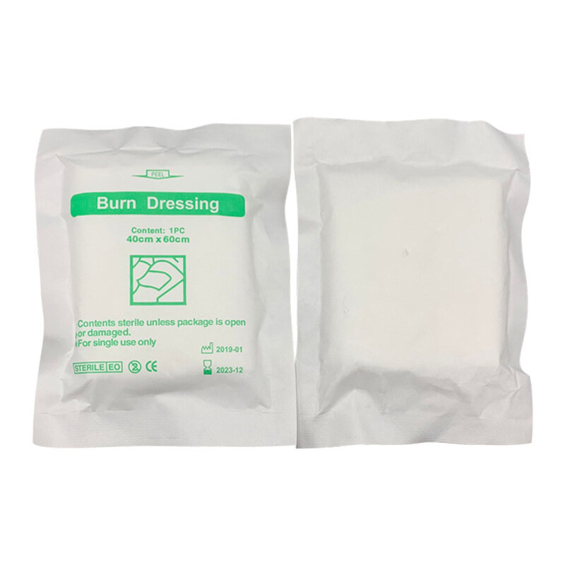 Emergency First Aid Burn Dressing 60*40cm Non-Adhering Gauze Individually Packed for Outdoor Survival Wound Care Home Healthcare