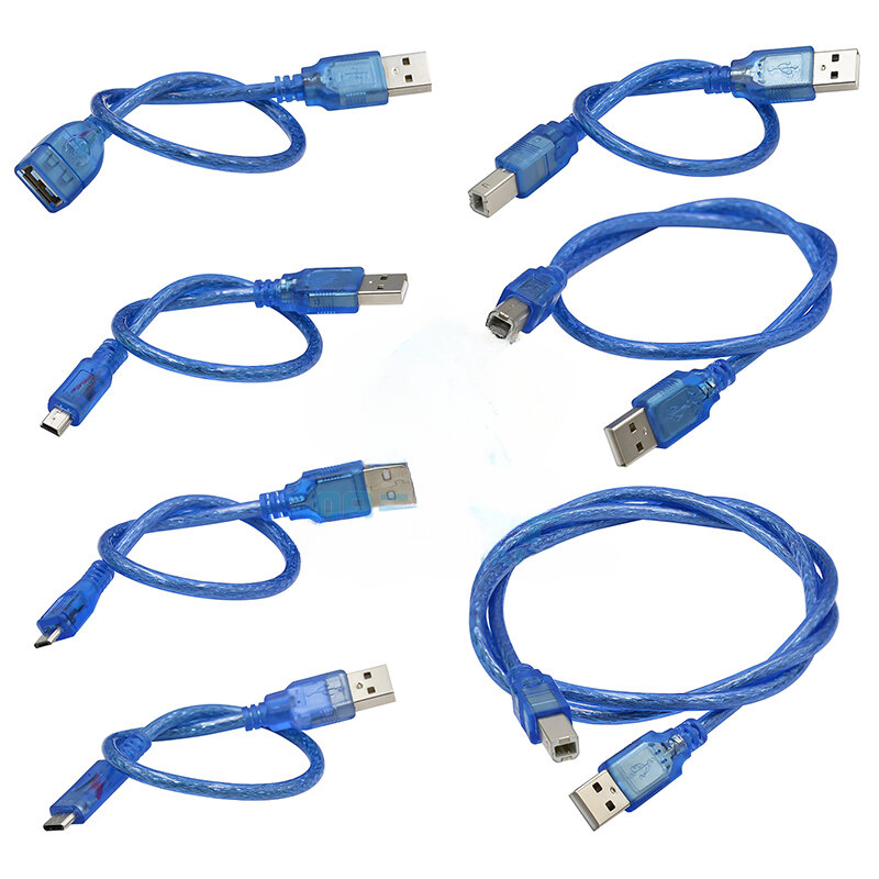 Cable de datos Usb para impresora, Cable de datos azul para artoduno 2560 Due Por Micro Mini