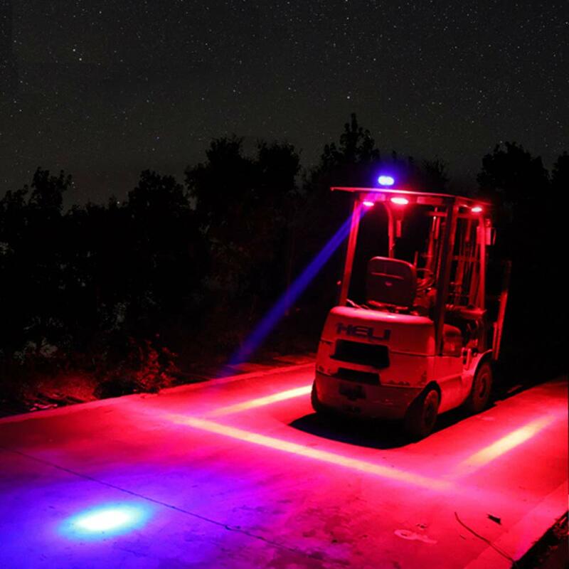 4 Inch 30W LED Forklift Truck Car Warning Lamp Safety Working Light Bar Warehouse Danger Area Light,10-80V Waterproof (1Pcs)