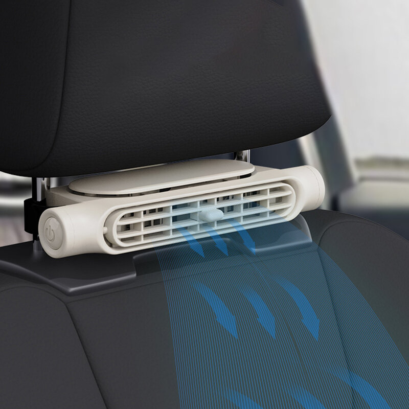 รถยนต์ไฟฟ้าด้านหลังสำหรับพัดลมติดที่นั่งอเนกประสงค์สำหรับรถซีดาน SUVs RVs subcompacts พัดลม USB สำหรับทำความเย็นในรถยนต์
