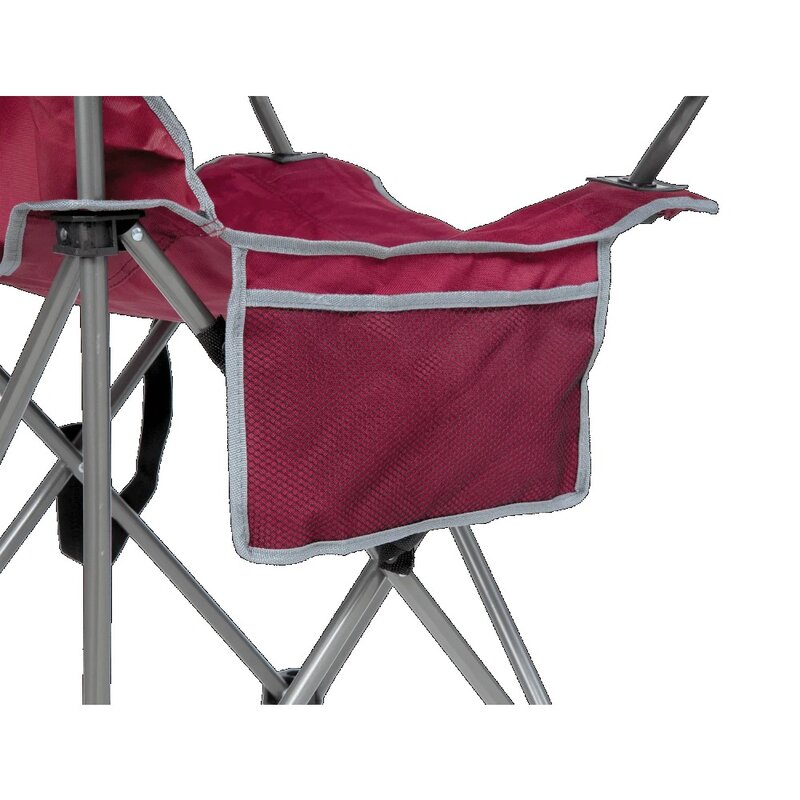Quik Shade Max Shade Folding Chair Adult- Red/Gray