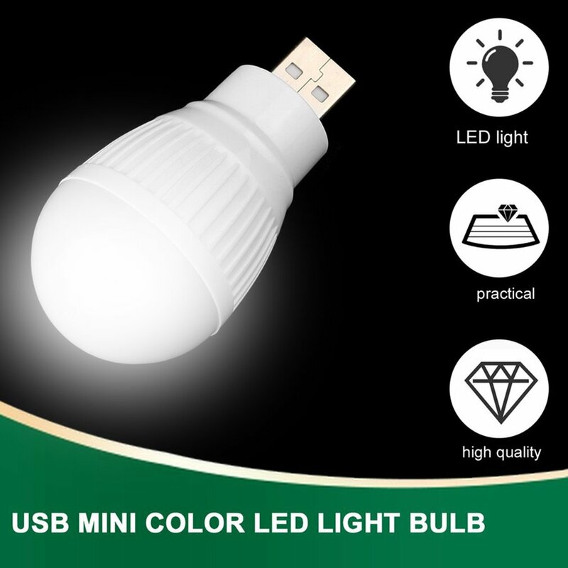 Mini ampoule LED multifonction portable pour salle de bain, lampe de surbrillance, lumière d'urgence extérieure, 3W, USB, T 2023