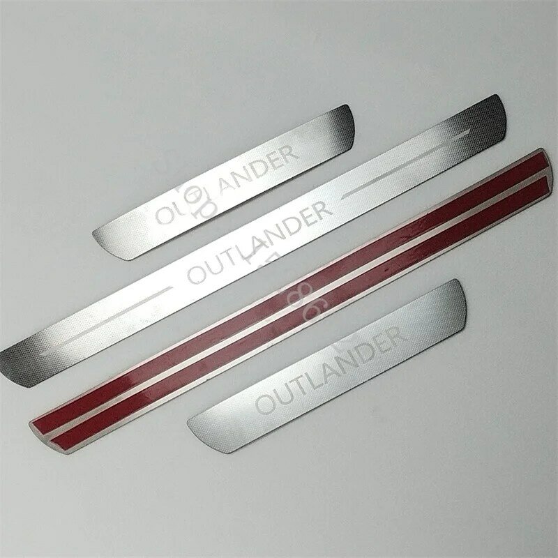 For Mitsubishi Outlander 2007~2024 high quality Stainless Door Sill Scuff Plate Cover Trim Threshold Pedal Protect Accessories