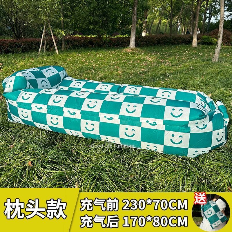 Colchón de sofá para exteriores, cama inflable individual y doble, portátil, reclinable, ideal para acampar, Picnic, almuerzo y playa