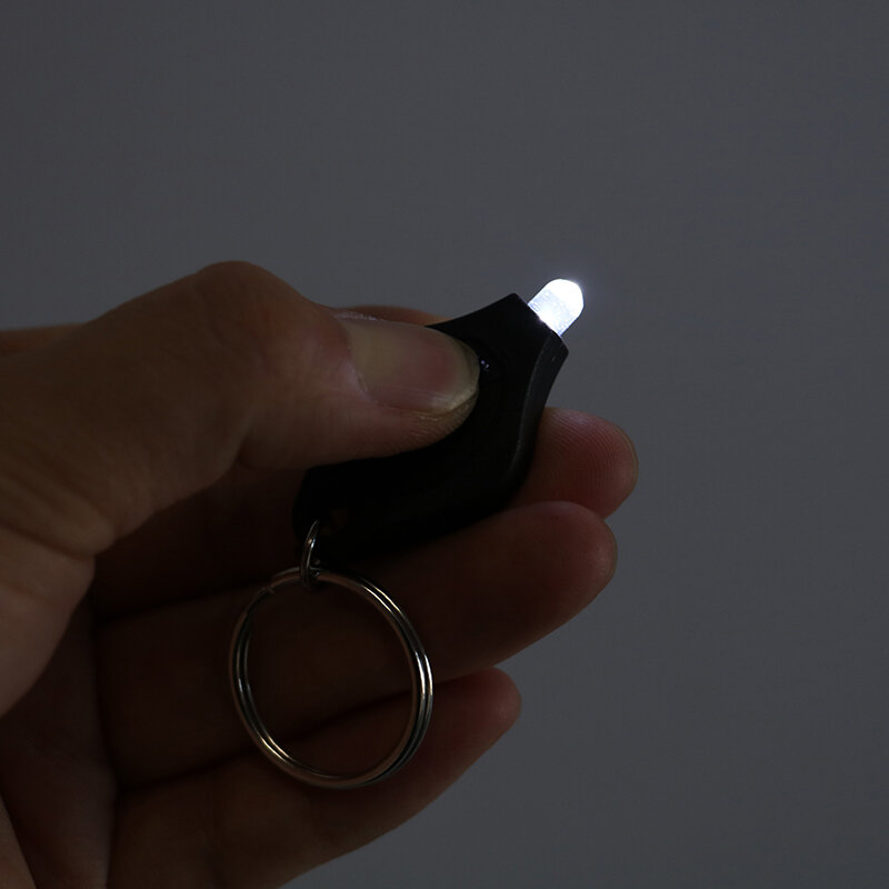 Led brilhante micro luz chave de corrente squeeze luz chave anel de acampamento luz chave