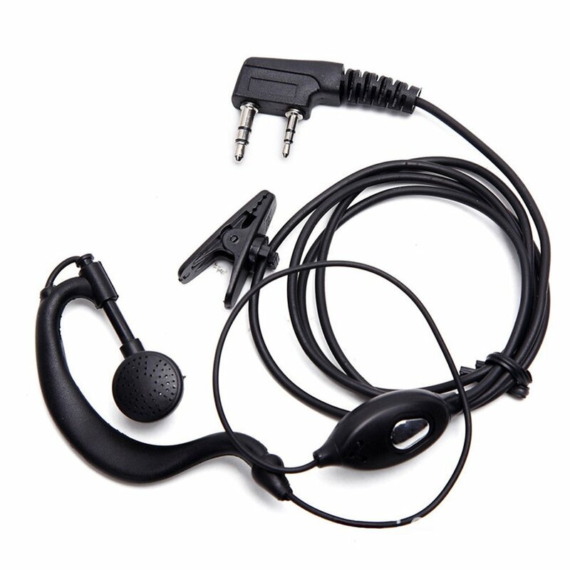Auriculares walkie-talkie montados en la cabeza de 2 pines micrófono walkie-talkie Radio auriculares de cable de seguridad