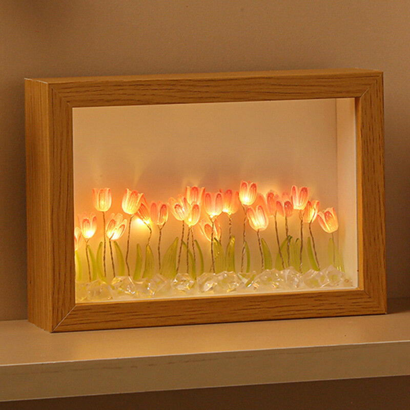 Tulip flowers night light decorazione della camera da letto led light atmosphere lamp regali del festival di compleanno