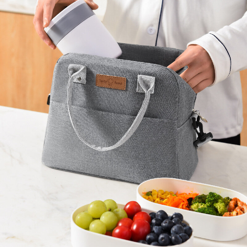 Borsa da pranzo portatile addensata di moda borsa termica per esterno isolata impermeabile borsa termica per Bento per alimenti