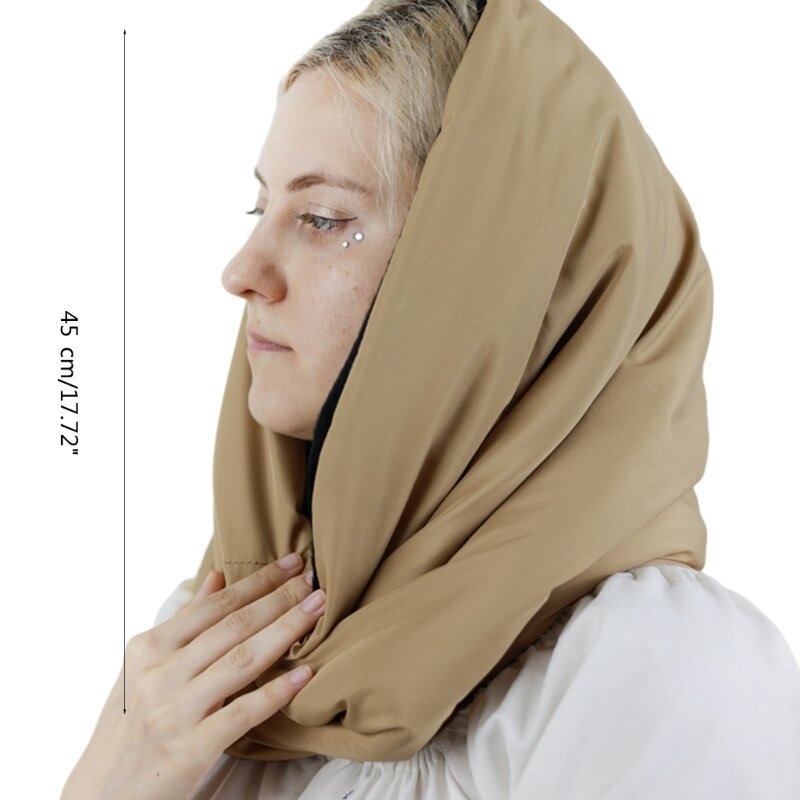 Topi Jilbab Bertudung Topi Musim Dingin Wanita Topi Syal Katun Tahan Angin Cuaca Dingin Pengiriman Drop